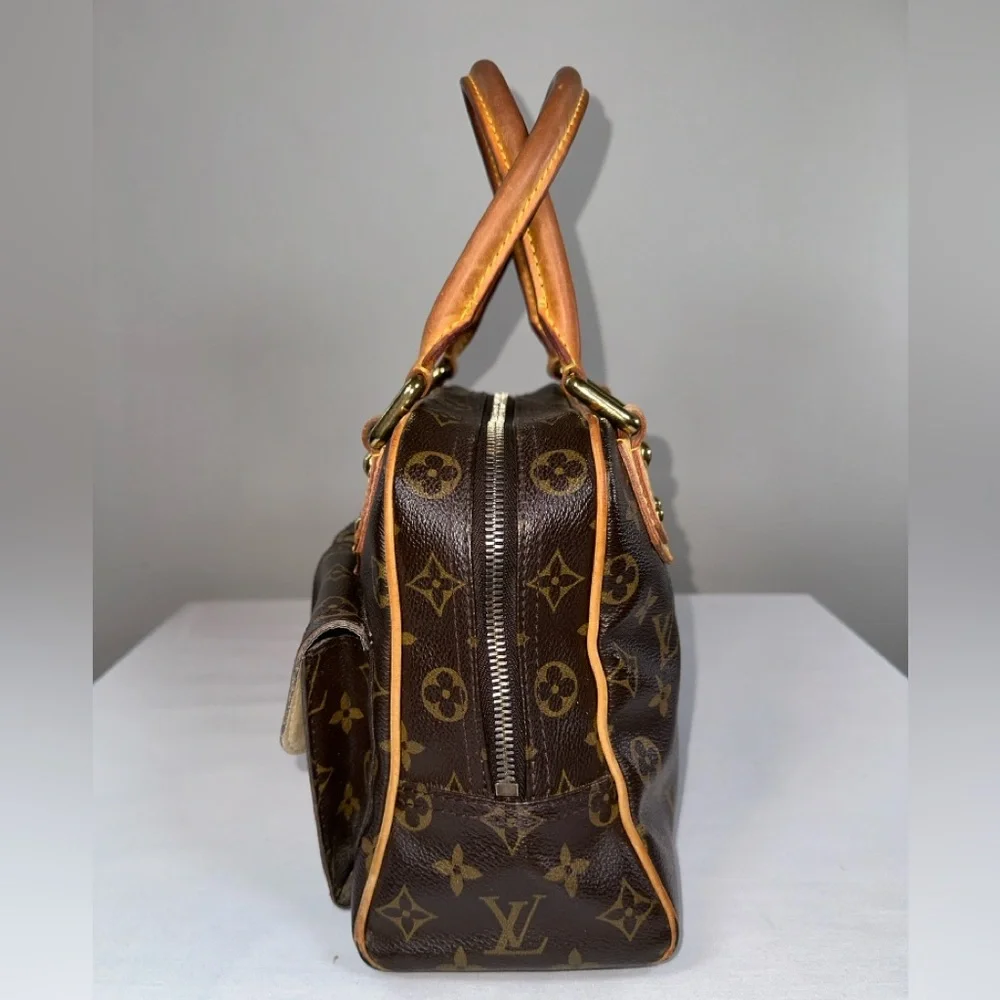 Louis Vuitton Manhattan PM Monogram Canvas Satchel BAG AUTHENTICATED